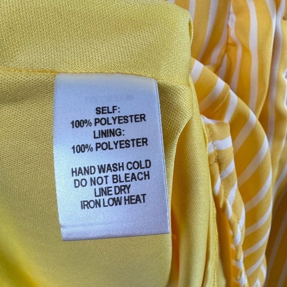 Lulus Jayla Striped Tie-Back Skater Dress in Yellow Size Extra Small‎ - Picture 5 of 7